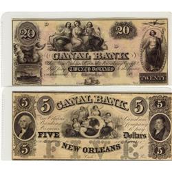 USA Obsolete banknotes, The Canal Bank (New O