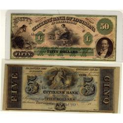 USA Obsolete banknotes, Lot of 2 notes includ