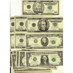 USA Federal Reserv notes 1963 to 1999.  Lot o