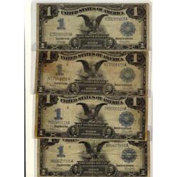 USA 1899 $1 FR-235(1) and FR-236(3).  Lot of
