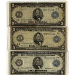 USA 1914 $5 FR-581B, #B48670434B, #B94086348B