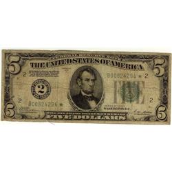 USA 1928 $5 FR-1951-B #B00824294*(1), a nice