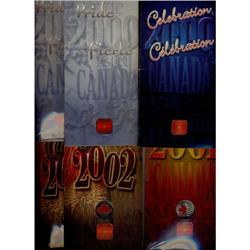 Lot of 6  25¢ colorized, Canada day series,