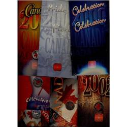 Lot of 7 25¢ colrized, Canada day series,  20