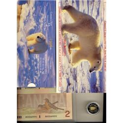 Lot of 4 sets of $2,00:  1996 Piedfort with 2