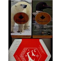 Lot of 3 RCM coin with stamp in a box,  2004