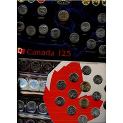 Lot of RCM 25¢ coins: Includes 1992  province