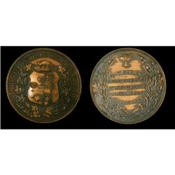 Leroux 1331A  Obv,:  Arms in a wreath of mapl