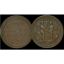 Leroux 1600  Obv,:  Arms of Canada with two s