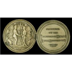 Leroux 1600  Obv,:  Arms of Canada with two s