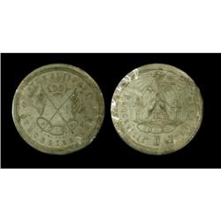 Leroux 1622  Obv,:  Two flags,  Rev,:  Oddfel