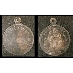 Leroux 1672  Obv,:  The blessed Virgin and St