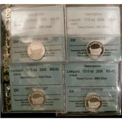 Lasqueti Island; Lot of 4 x 1/10th oz .9999 S