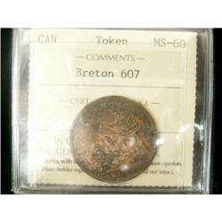 Token Breton 607 ICCS MS60, Trace red with li