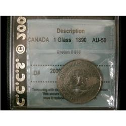 Breton # 618, graded CCCS AU-50. St Leon Wate