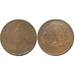 CH#LC-9A4; Br 521  Bank token One penny 1837