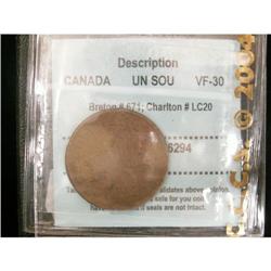 LC-20, Br:671 UN SOU CCCS VF30.  A rare token