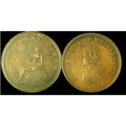 CH#WE-3; Br 974 wellington token. Glossy brow