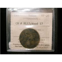 CH#BL-12; Wood 17  "BRASS" ICCS VF-20. Scarce