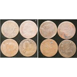 CH#BL-37; Wood 33, "Bitit token",  lot of 4 t