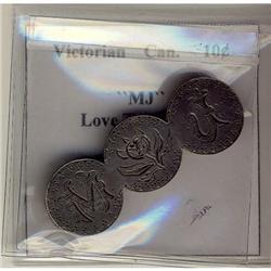 Love token pin Victorian 10¢ (MJ)  VF