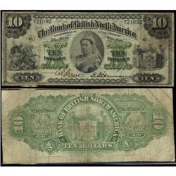 The Bank of British North America  1889 $10 #