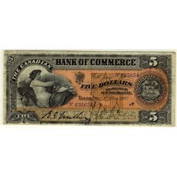 The Canadian Bank of Commerce  1912 $5 #63565