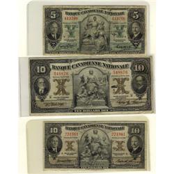 Banque Canadienne Nationale $5 and $10 (2) is