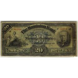 The Dominion Bank 1925 $20 # 34184 CH-220-20-