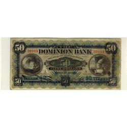 Dominion Bank 1925 $50 F to F+ No.38998 CH-22