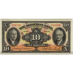The Dominion Bank 1935 $10 #718706 CH-220-26-