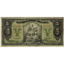 La Banque D"Hochelaga 1917 $5 #653592 CH-360-