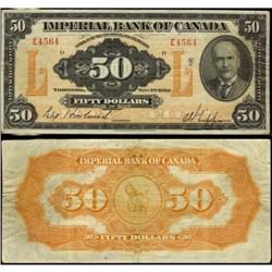 The Imperial Bank of Canada 1923 $50 #E4564 C