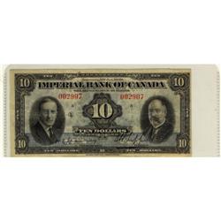 Imperial Bank of Canada 1939 $10 #002907 CH-3