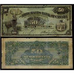 The Merchants Bank of Canada 1907 $50 #35153