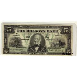 The Molson's Bank 1912 $5 CH-490-32-02 #29905