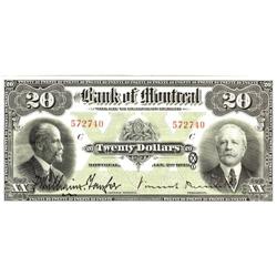 The Bank of Montreal 1923 $20 C572740 Choice