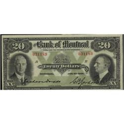 The Bank of Montreal 1931 $20 #031189 CH-505-