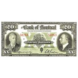 The Bank of Montreal 1935 $20 D50263 Gem Unc.