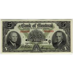 The Bank of Montreal 1942 $5 #004499 CH-505-6