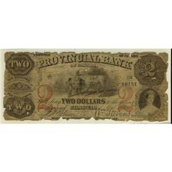 The Provincial Bank of Canada 1876 $2 #16151