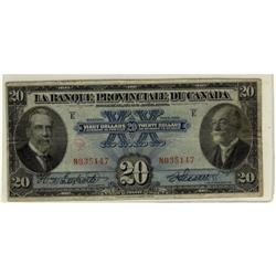 La Banque Provinciale du Canada 1928 $20 #N03