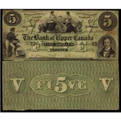 The Bank of Upper Canada 1859 $5 CH-770-22-04