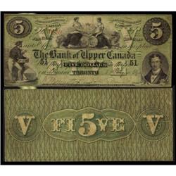 The Bank of Upper Canada 1859 $5 CH-770-22-02