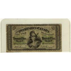 DC-1a 1870 25¢, a key example in VG-F. A nice