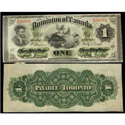 DC-2b 1870 $1 #356091 Toronto, Small Date CCC