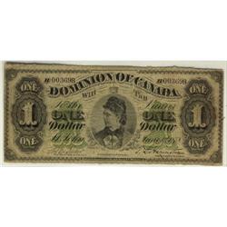 DC-8c 1878 $1 #003698 Payable at St-John. Sol