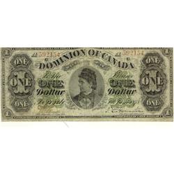 DC-8f-i  1878 $1 Toronto A592154 VG-10, a dec