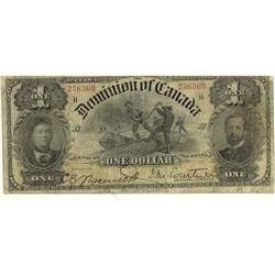 DC-13a  1898 $1 Series B 236369 Cortney VG+,p