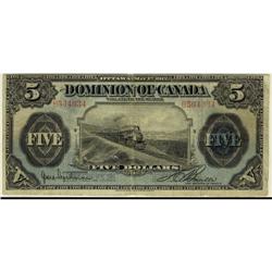 DC-21d 1912 $5 #B564034  FINE.  A tough note